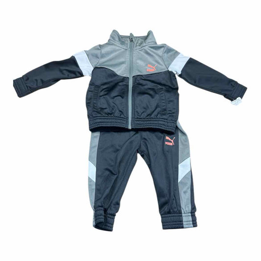 Puma (B) Black Infant Size 12 MO 2PC Athletic Pant Suit