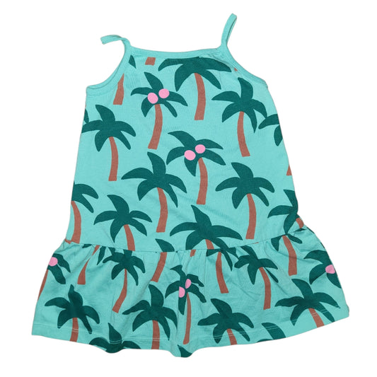 Hanna Andersson (A) Green Print Toddler Size 4 Girl's CasualDress