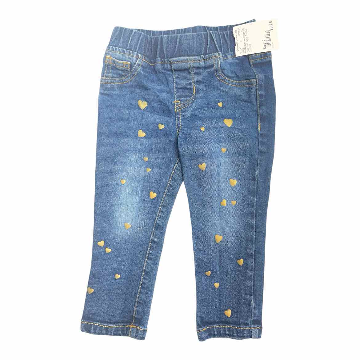 Ruffle Butts and Rugg (B) Blue Print Toddler Size 2 Girl's Jeans