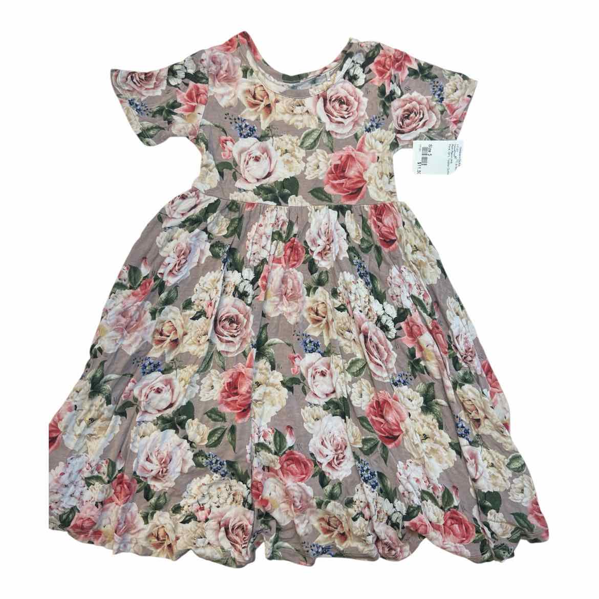 Posh Peanut (AA) Floral Toddler Size 5 Girl's CasualDress