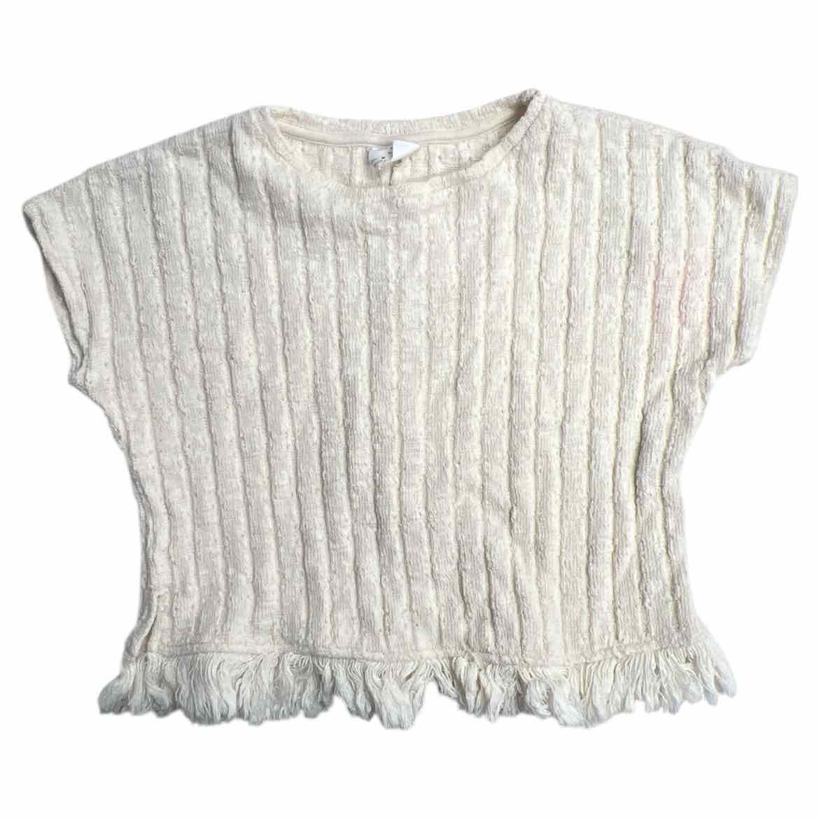 Zara (B) Cream Youth Size 6 Girl's SSTop