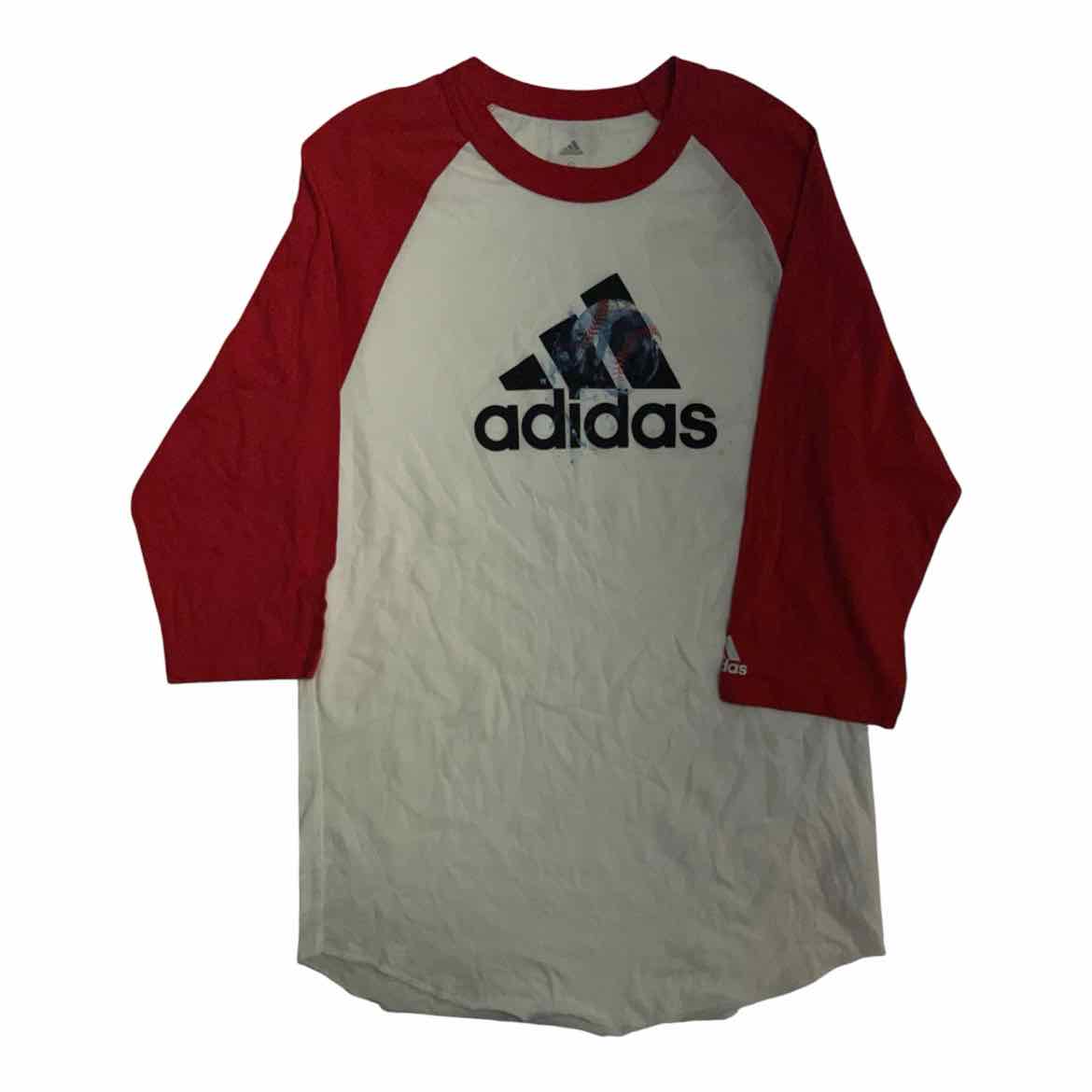 Adidas (B) White Youth Size Small LSTopBasic