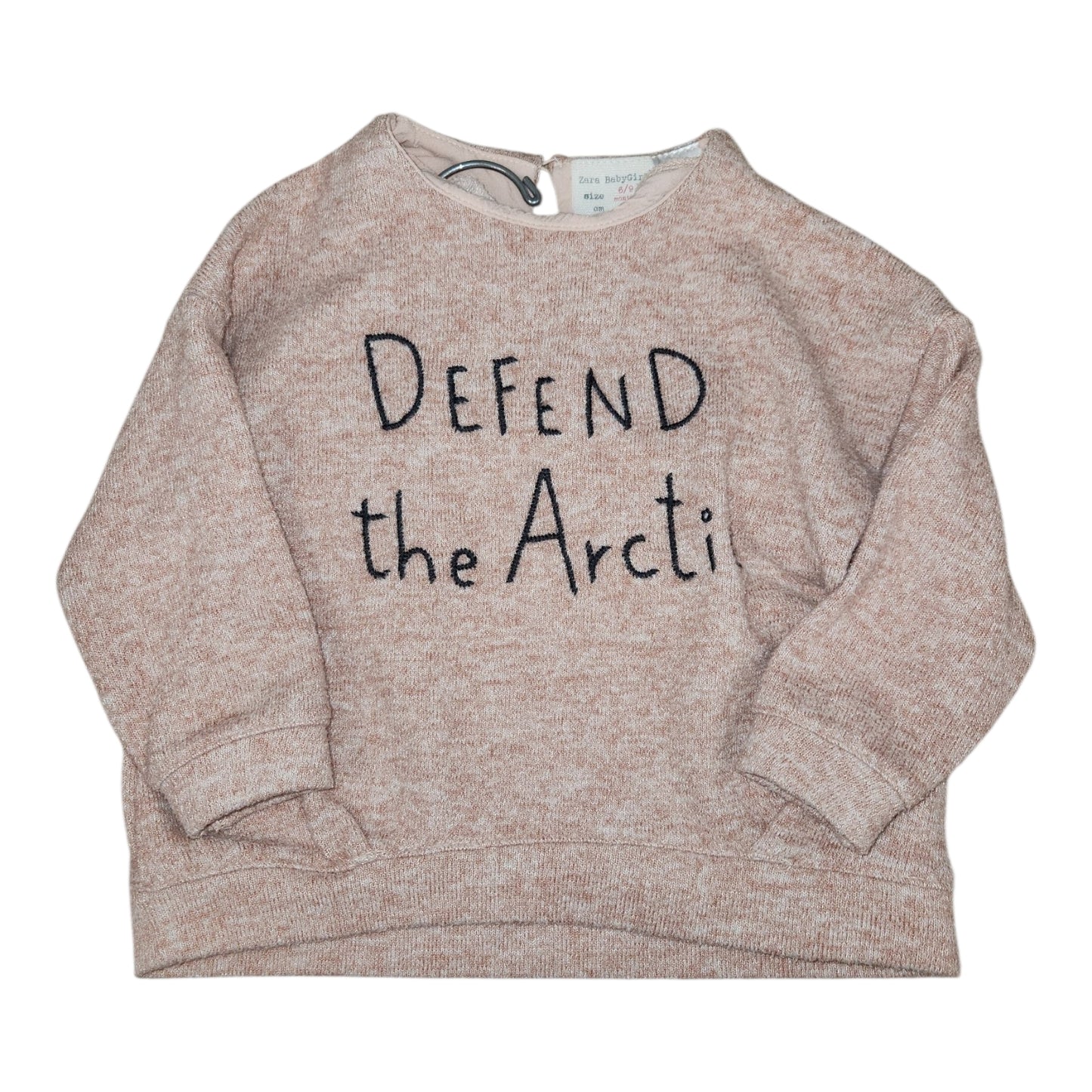 Zara (B) Salmon Infant Size 6-9 MO Girl's SweaterLight