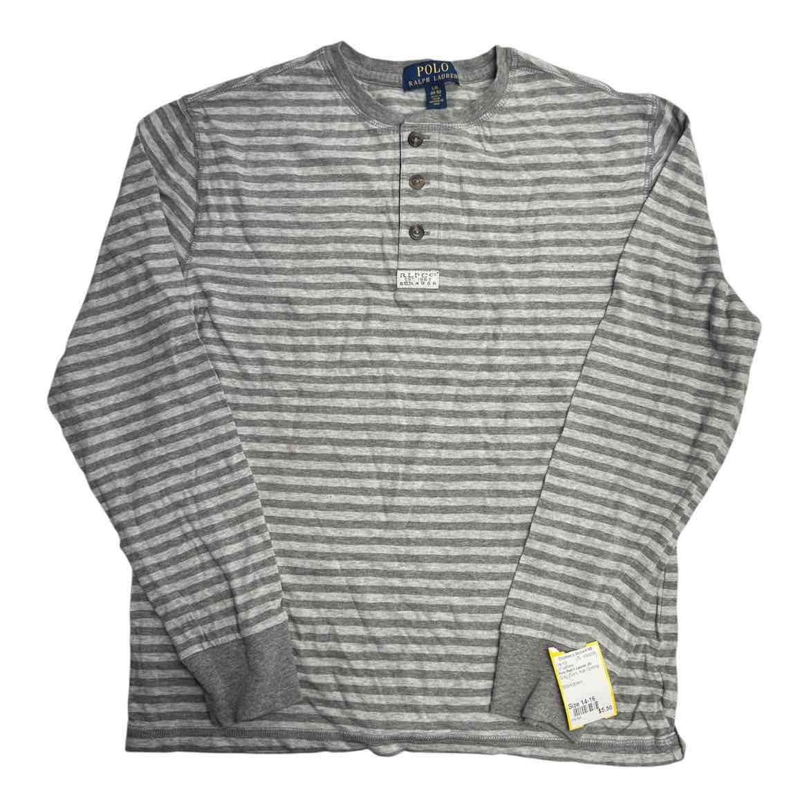 Polo Ralph Lauren (A) Grey Youth Size 14-16 Boy's LSTopBasic