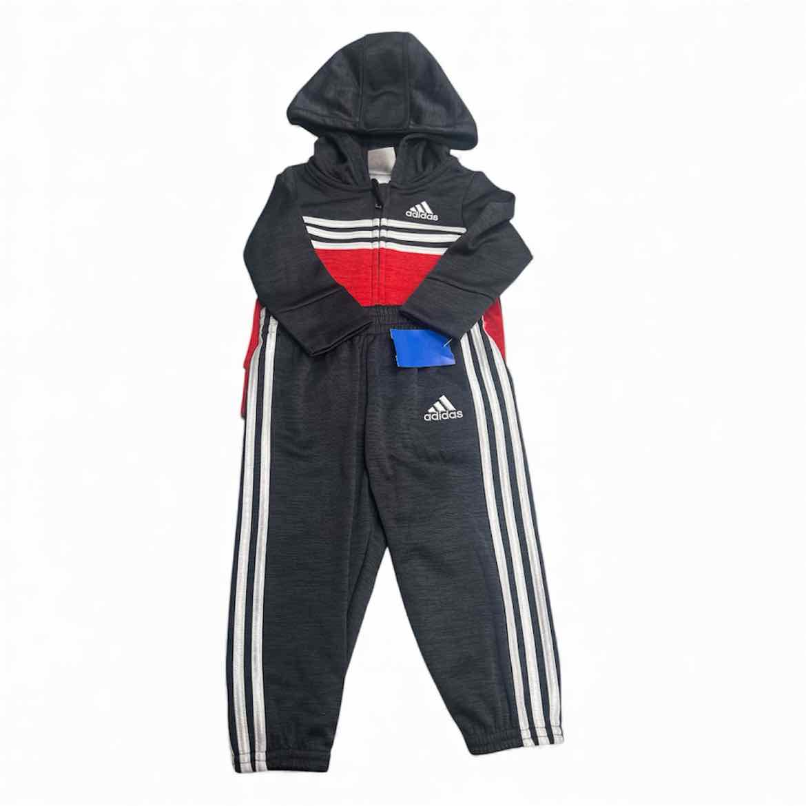 Adidas (B) Grey Infant Size 9 MO 2PC Athletic Pant Suit