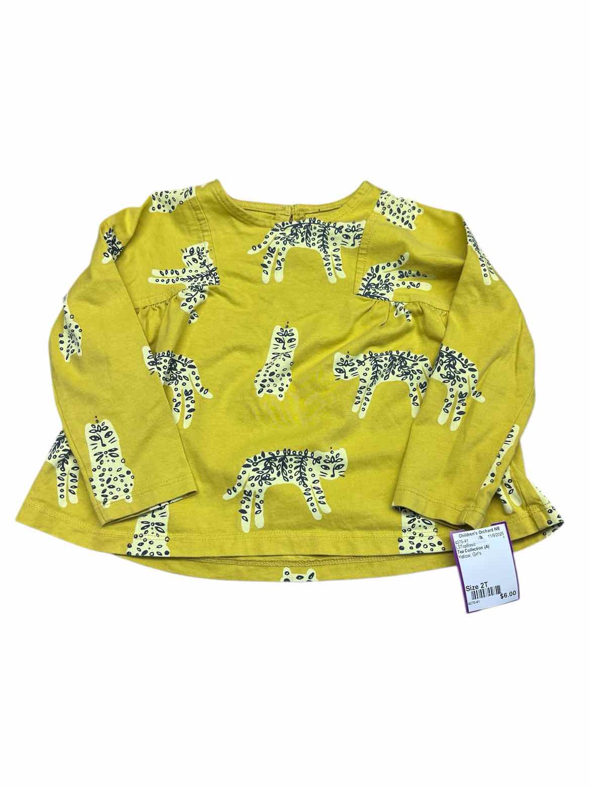 Tea Collection (A) Yellow Toddler Size 2T LSTopBasic