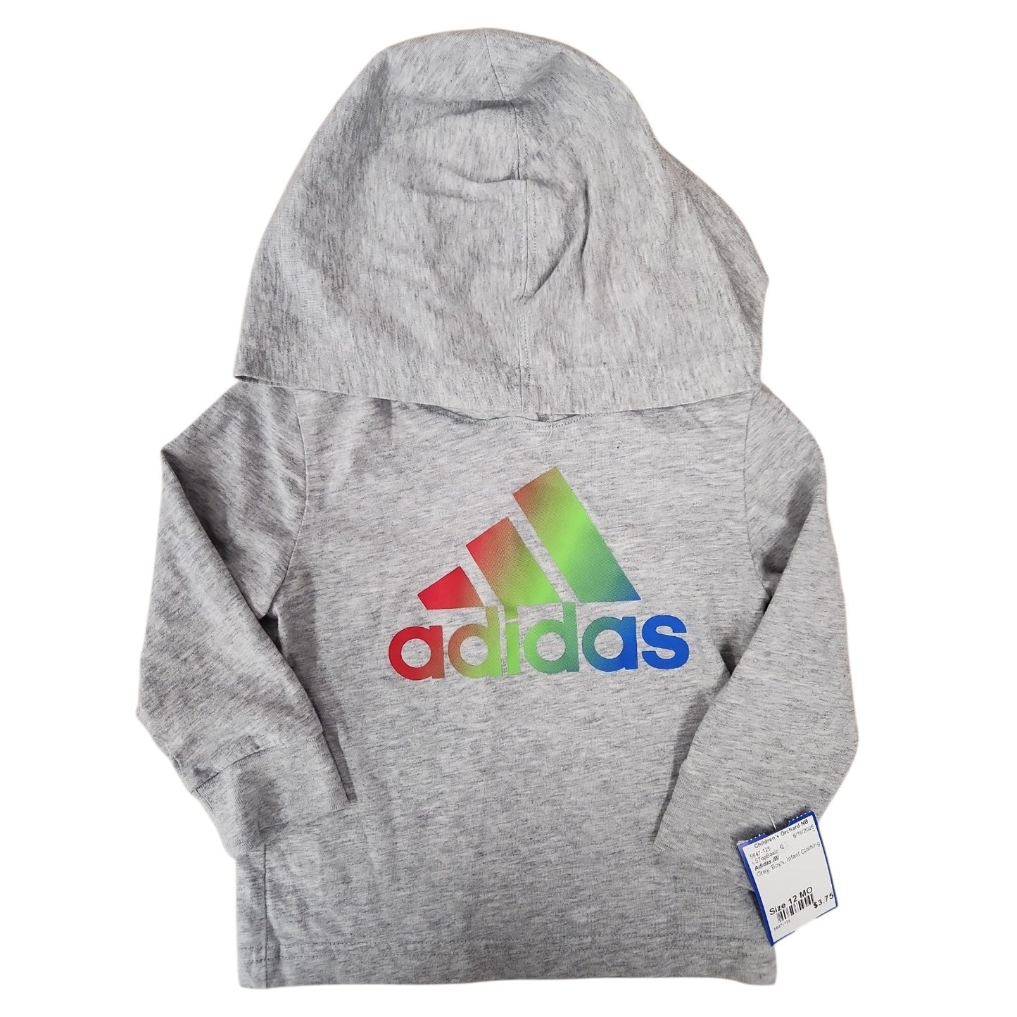 Adidas (B) Grey Infant Size 12 MO Boy's LSTopBasic