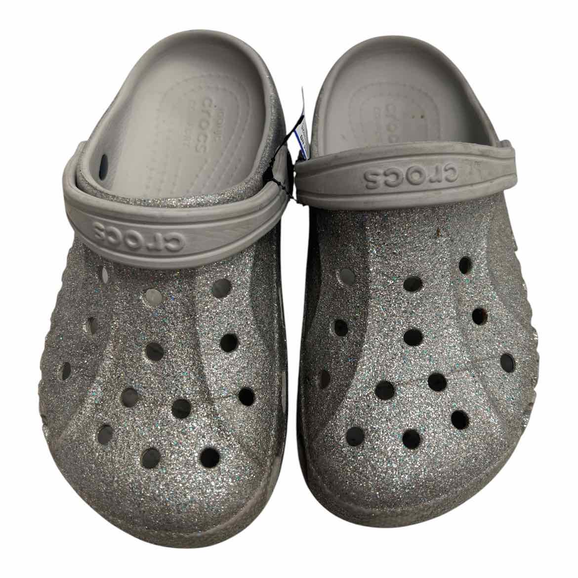Crocs (B) Silver Youth Shoe Size 3 (Youth) Girl's Casual Shoes