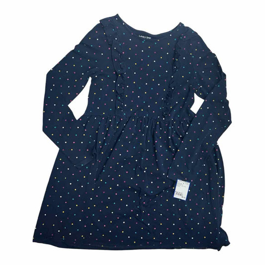 Lands End Navy Print Youth Size 10-11 Girl's CasualDress