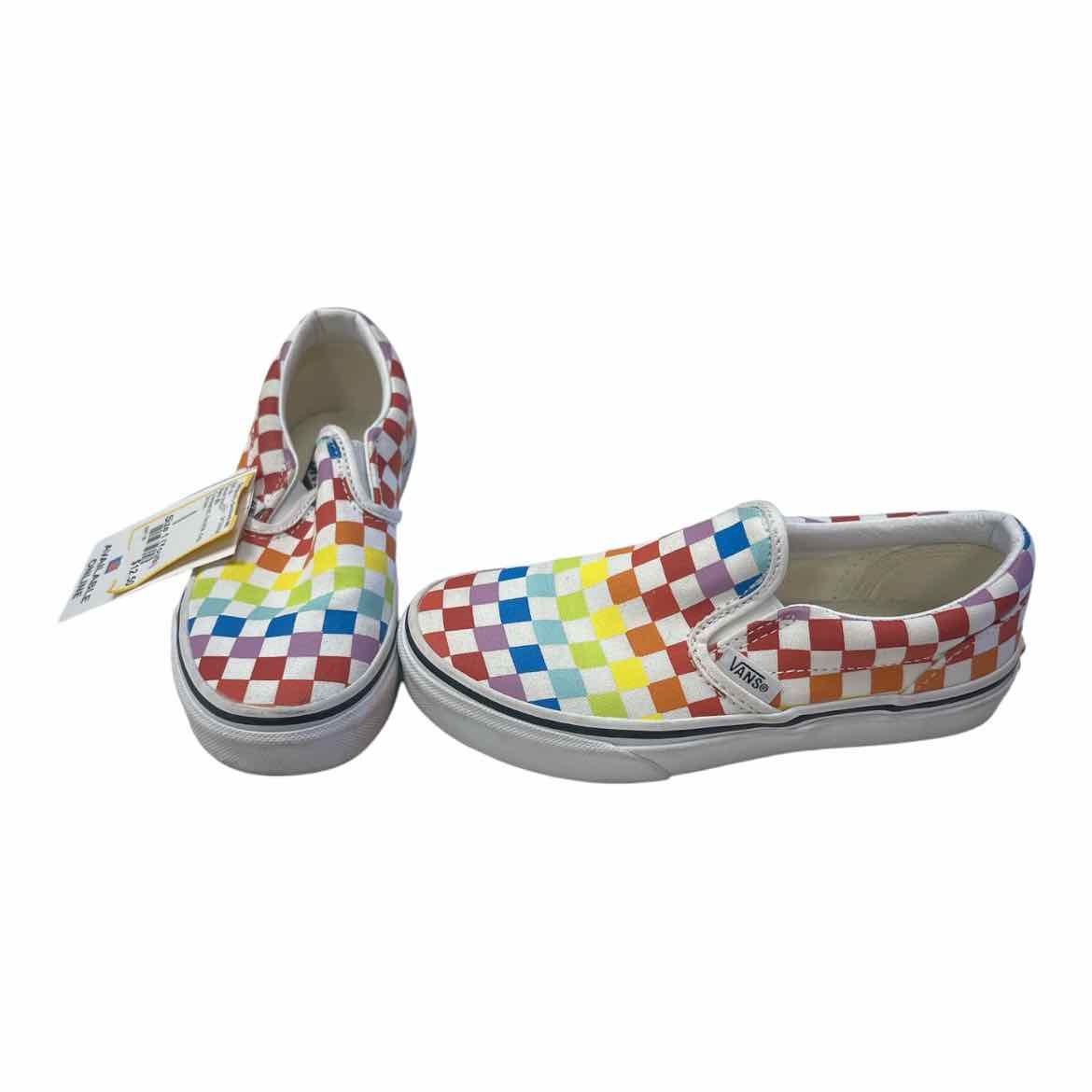 Vans (B) Checkered Youth Shoe Size 1 (Youth) Neutral Casual Shoes