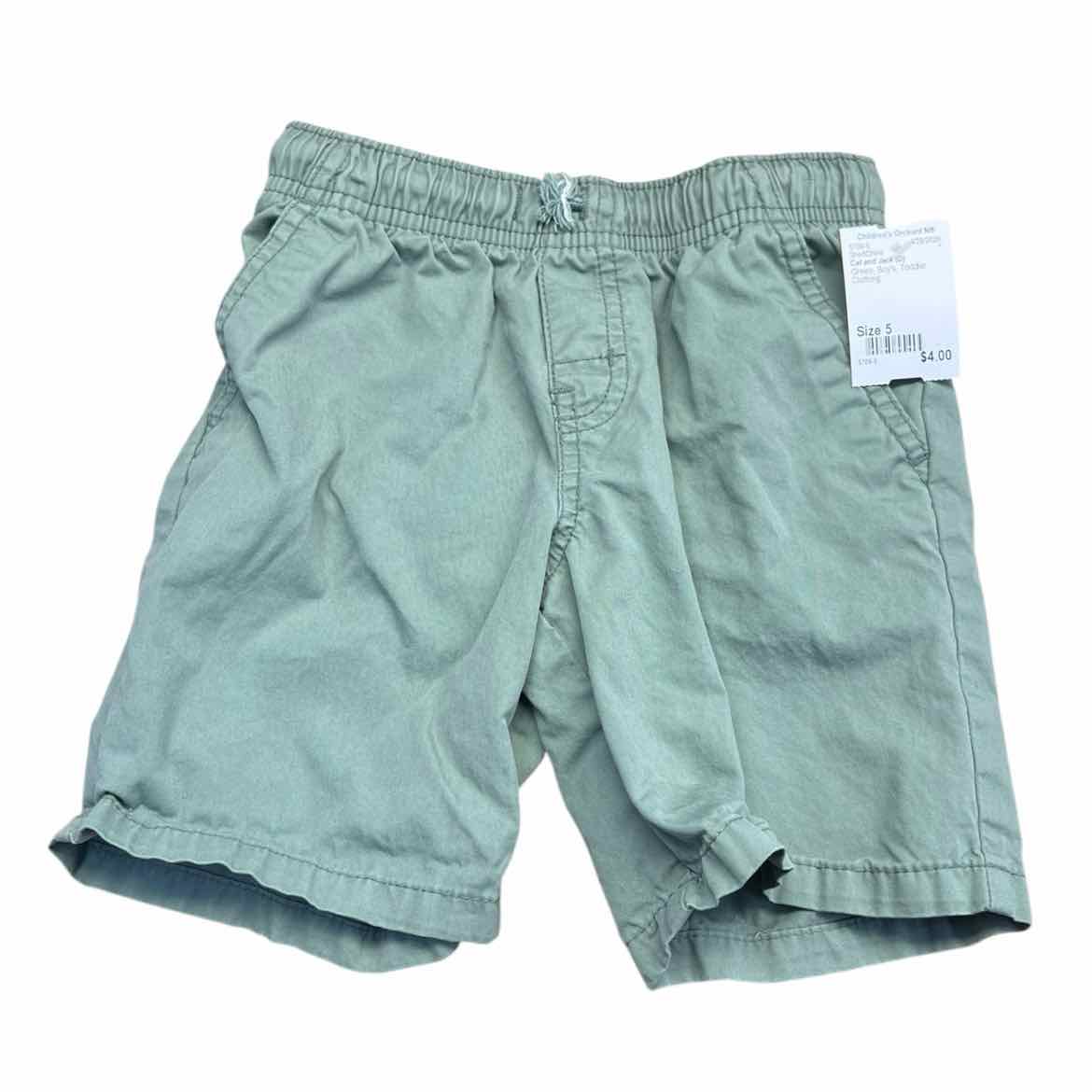 Cat and Jack (D) Green Toddler Size 5 Boy's ShortChino