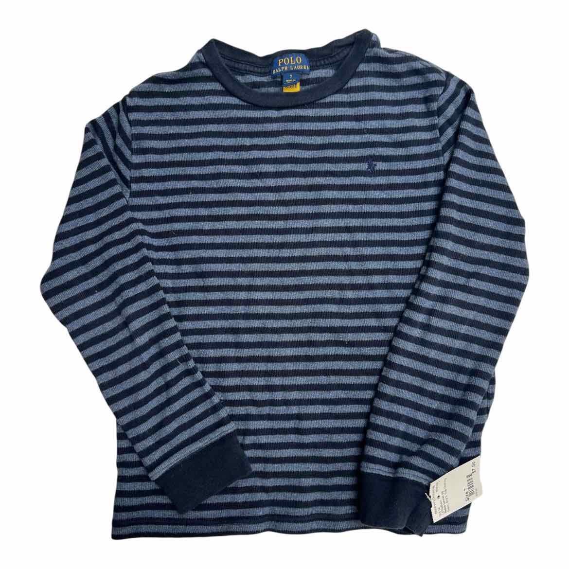 Ralph Lauren (A) Navy Youth Size 7 Boy's LSTopBasic