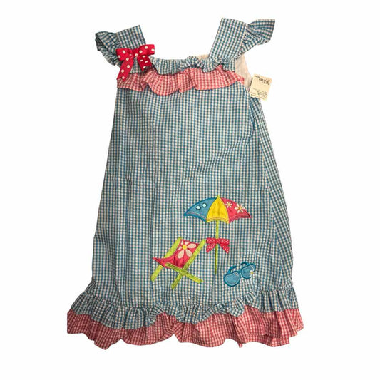 Rare Editions (B) Blue Youth Size 6 Girl's CasualDress