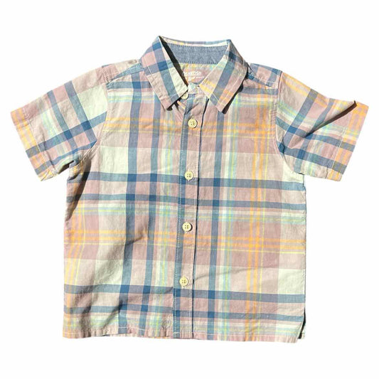 OshKosh BGosh (B) Plaid Infant Size 18 MO ButtondownSS