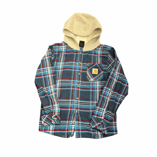 Carhartt (A) Blue Youth Size 8-10 Boy's ButtondownLS