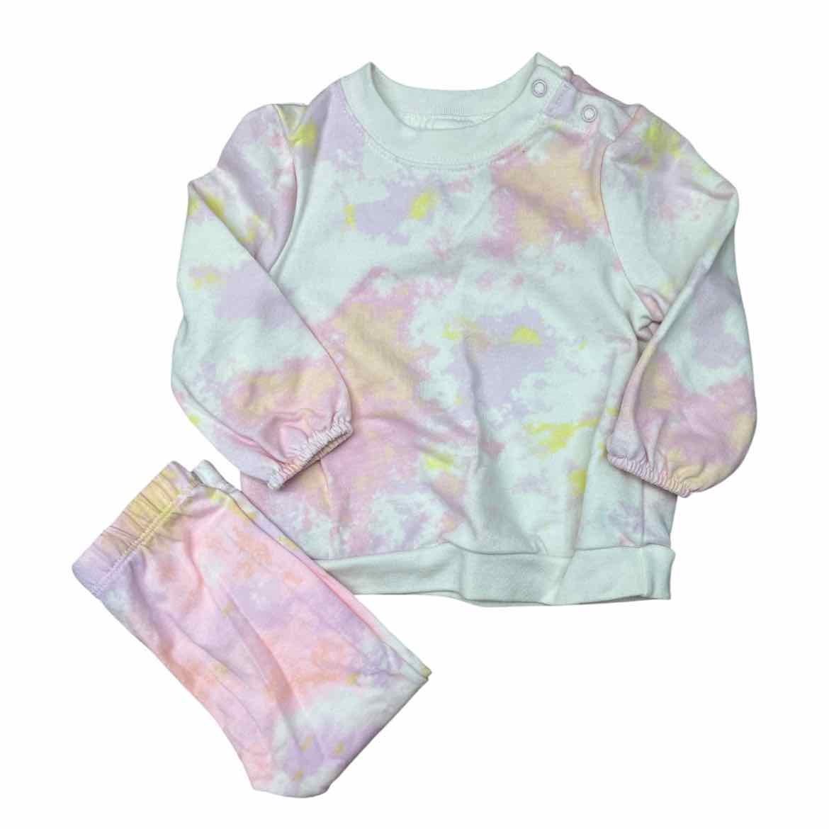 Cat and Jack (D) Tie Dye Infant Size 6-9 MO Girl's 2PCSleepwear