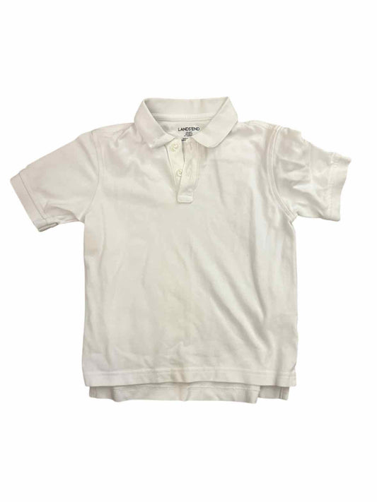 Lands End White Youth Size 7 Boy's Polo