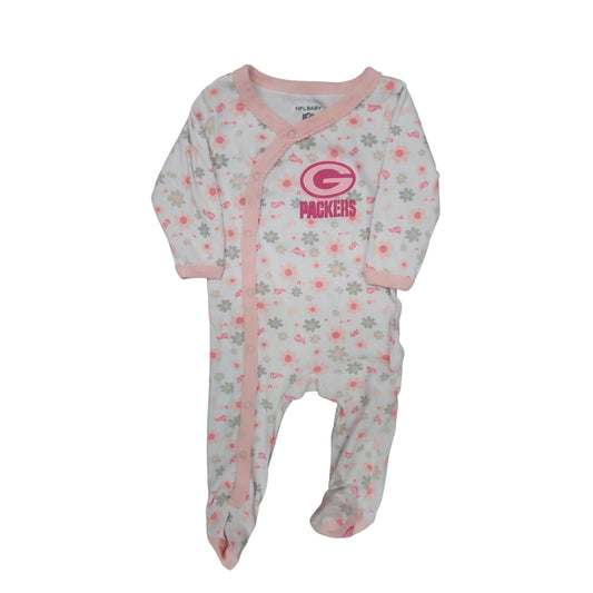 NFL (B) White Print Infant Size 3-6 MO Girl's 1PC Casual