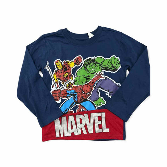 Marvel (D) Blue Print Youth Size 7 LSTopBasic