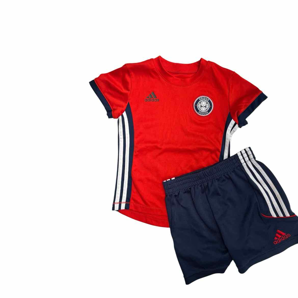 Adidas (B) Red Infant Size 18 MO Boy's 2PC Athletic Short Suit