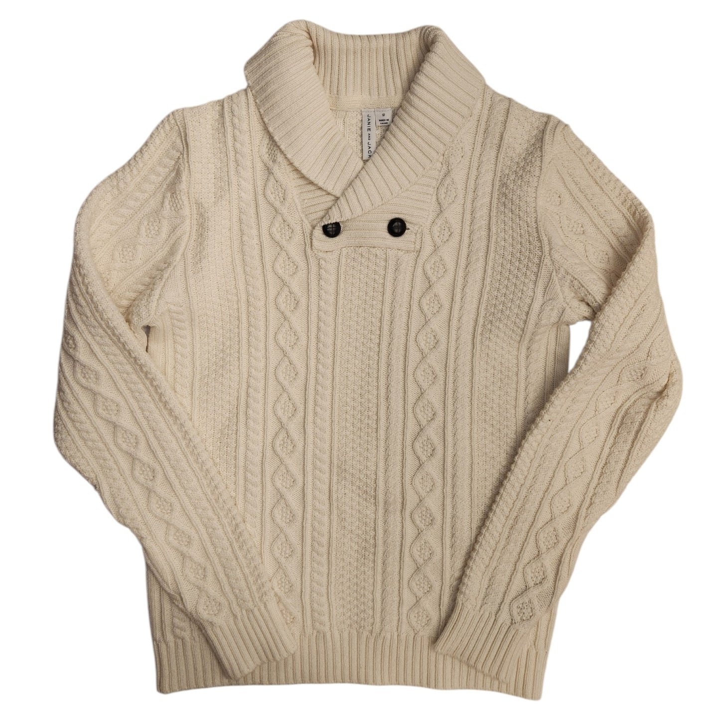 Janie and Jack (A) White Youth Size 12 Boy's SweaterHeavy