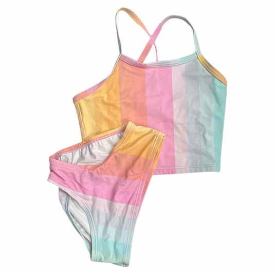 Hanna Andersson (A) Stripe Youth Size 6-7 Girl's 2PCSwimwear
