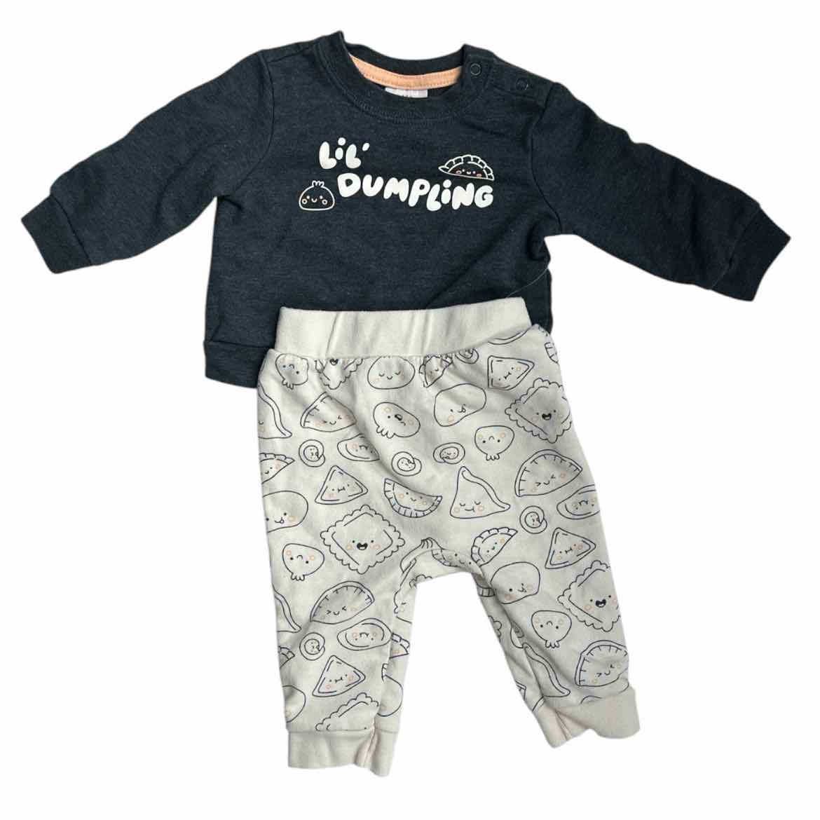 Cat and Jack (D) Grey print Infant Size 3-6 MO Boy's 2PC Casual