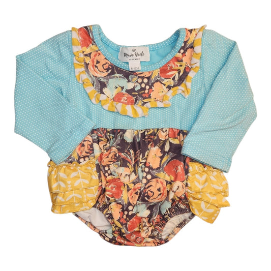 Marie Nicole Blue Infant Size 6-12 MO Girl's DressyRomper