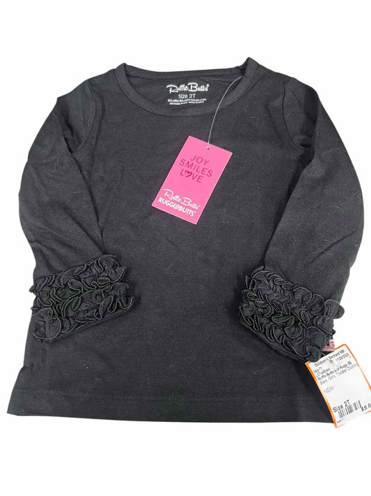 Ruffle Butts and Rugg (B) Black Toddler Size 2T Girl's LSTopBasic