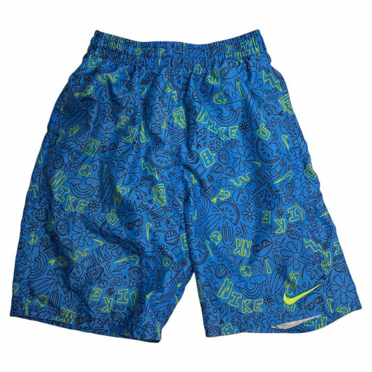 Nike (B) Blue Print Youth Size 14-16 Boy's SwimTrunks