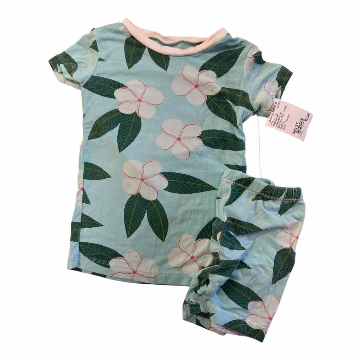Kickee Pants (A) Blue Print Toddler Size 3T Girl's 2PCSleepwear