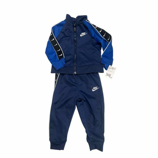 Nike (B) Navy Infant Size 12 MO 2PC Athletic Pant Suit