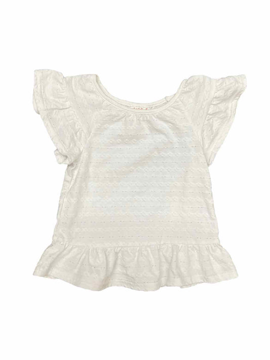 Cat and Jack (D) White Toddler Size 2T Girl's SSTop