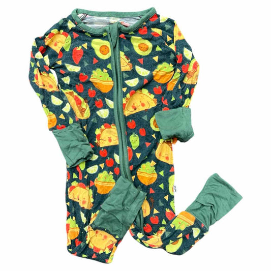 Little Sleepies (AA) Green Infant Size 0-3 MO Boy's 1PCSleepwear