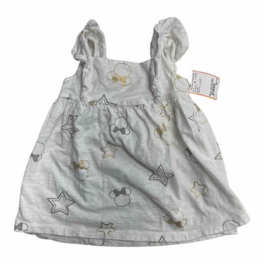 Gap (B) White Print Infant Size 18-24 MO Girl's CasualDress