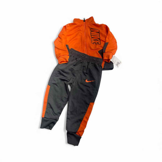 Nike (B) Orange Infant Size 12 MO 2PC Athletic Pant Suit