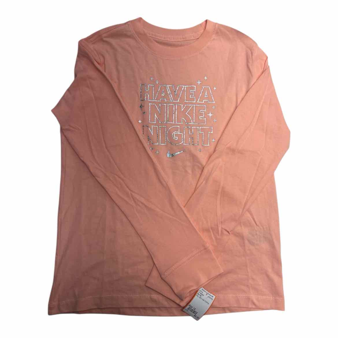 Nike (B) Pink Youth Size 14 Girl's LSTopBasic