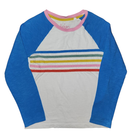 Boden (A) White Print Youth Size 7-8 Girl's LSTopBasic