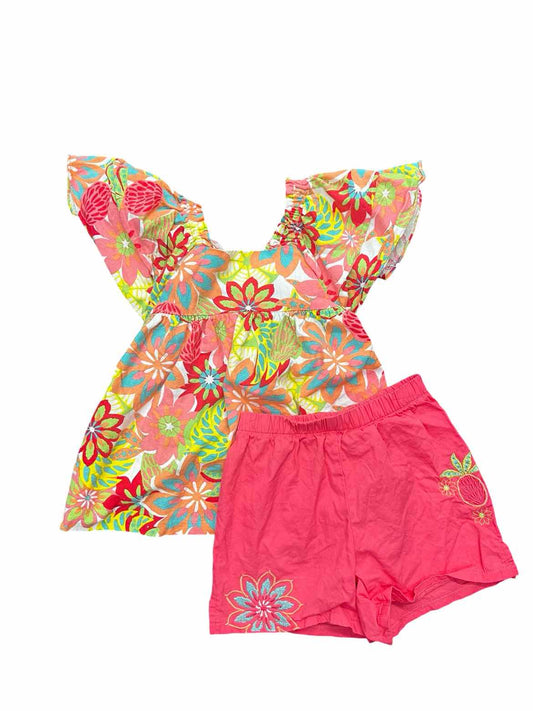 Bonnie Baby (B) Pink print Toddler Size 5 2PCCasual