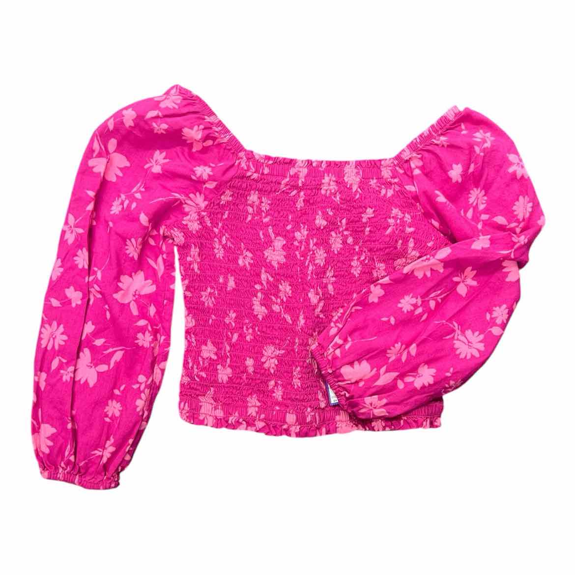 Gap (B) Pink print Youth Size 8 Girl's LSTop