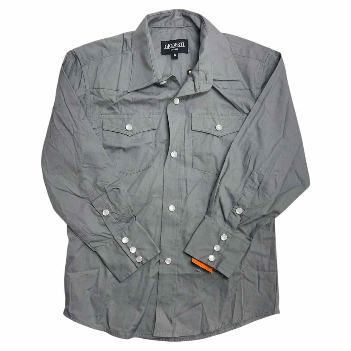 C Brand Grey Youth Size 6 Boy's ButtondownLS