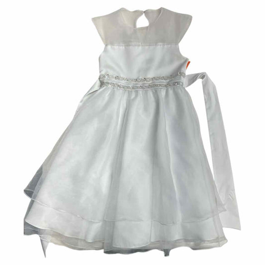 Rare Editions (B) White Youth Size 10 Girl's PartyDress
