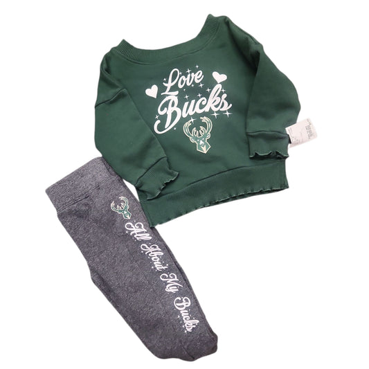 NFL (B) Green Infant Size 18 MO 2PC Casual