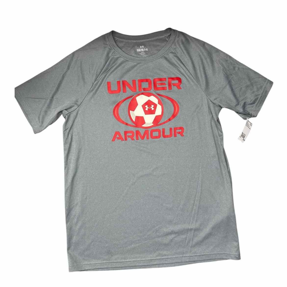 Under Armour (B) Grey Youth Size 14-16 Boy's AthleticTopSS