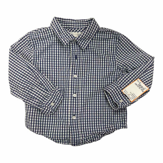 Pottery Barn (A) Blue Infant Size 18-24 MO Boy's ButtondownLS
