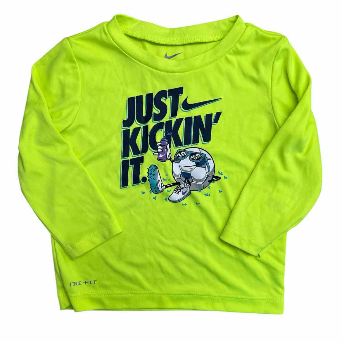 Nike (B) Neon Green Infant Size 12 MO Boy's AthleticTopLS