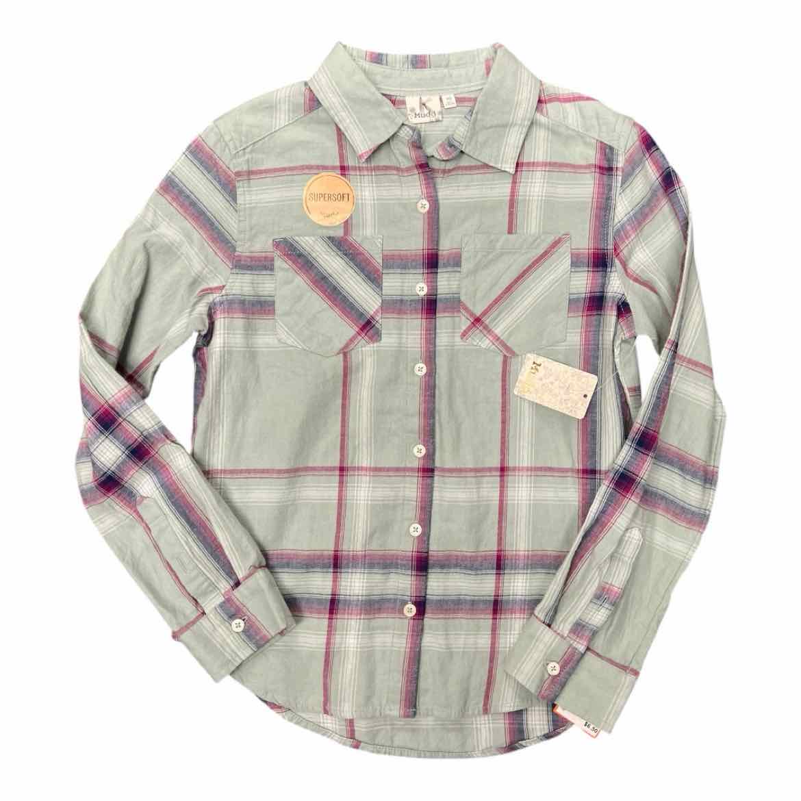 Mudd (C) Green Youth Size 10 Girl's ButtondownLS