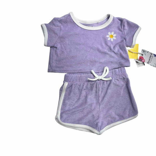 Bearpaw (AA) Purple Print Toddler Size 2 Girl's 2PCCasual