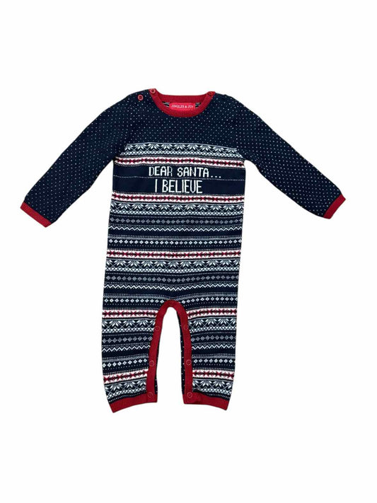 C Brand Navy Print Infant Size 6-9 MO 1PC Casual