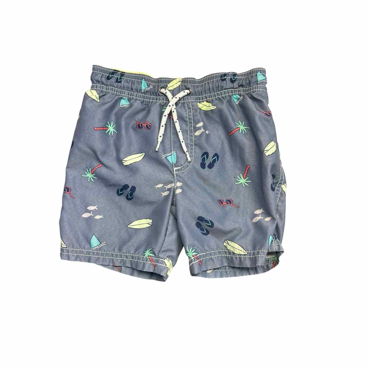 Carters (C) Grey print Toddler Size 3 Boy's SwimTrunks